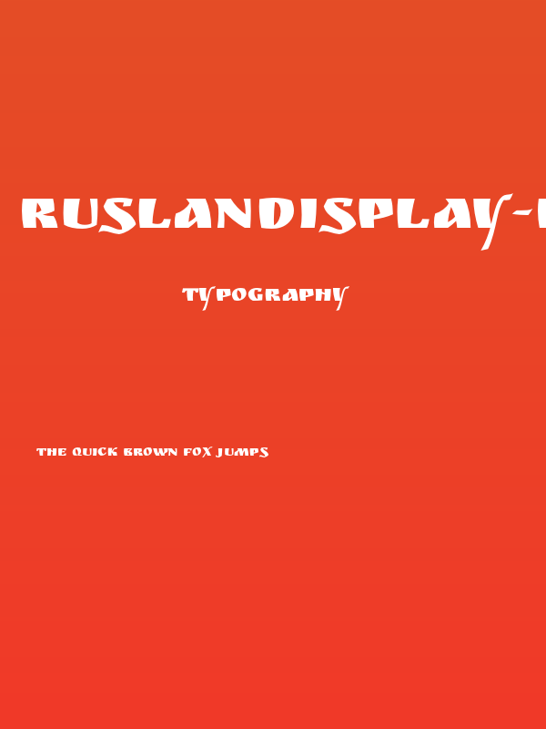 RuslanDisplay-Regular Poster