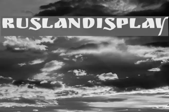 RuslanDisplay Font examples