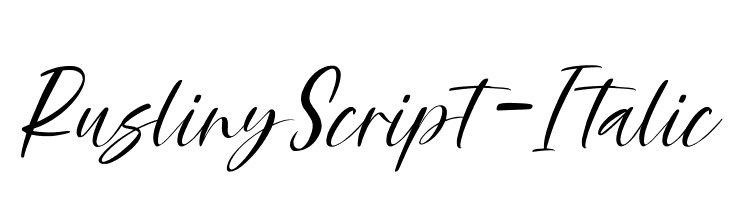 RuslinyScript-Italic  Frei Schriftart Herunterladen
