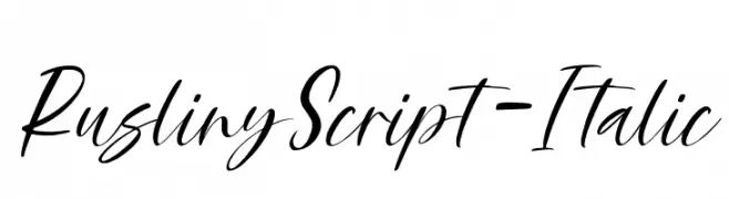 RuslinyScript-Italic  免费字体下载
