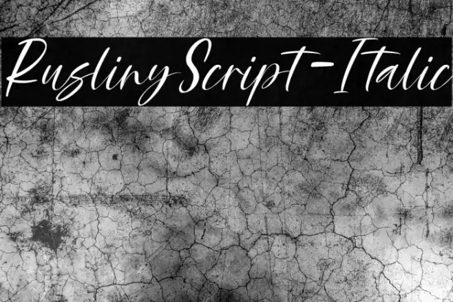 RuslinyScript-Italic Font examples