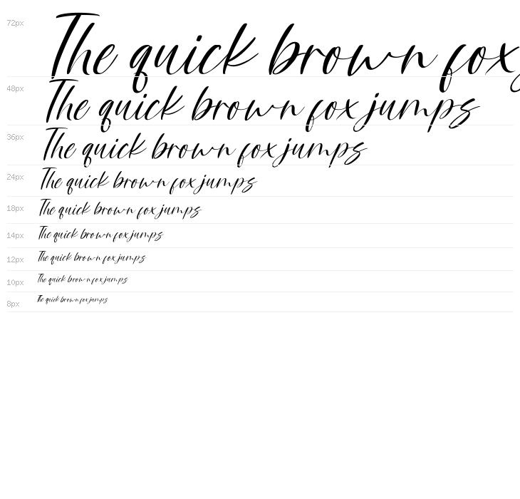 RuslinyScript-Italic Waterfall