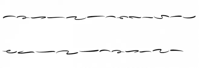 RuslinyUnderline Caratteri MINUSCOLO