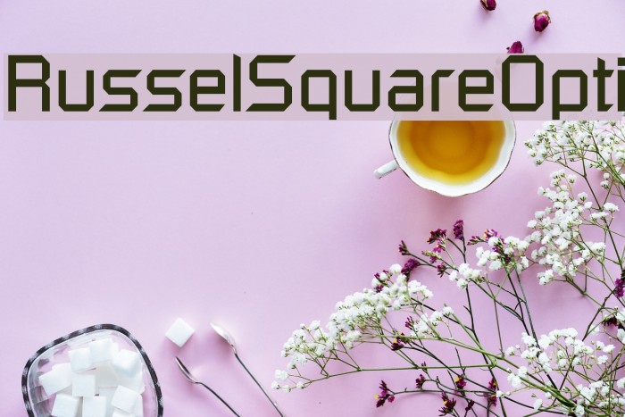 RusselSquareOpti Font examples
