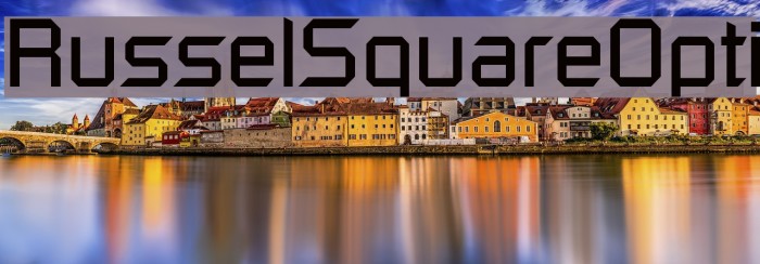 RusselSquareOpti Font examples