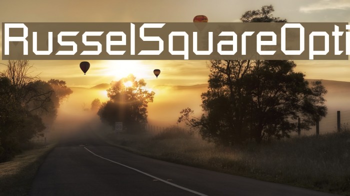 RusselSquareOpti Font examples