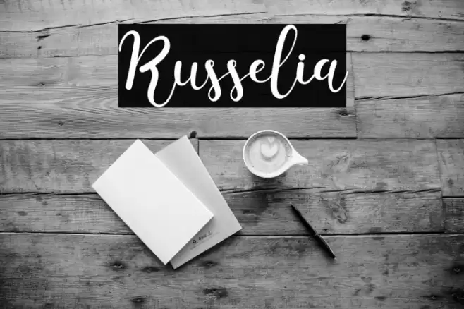 Russelia Font examples
