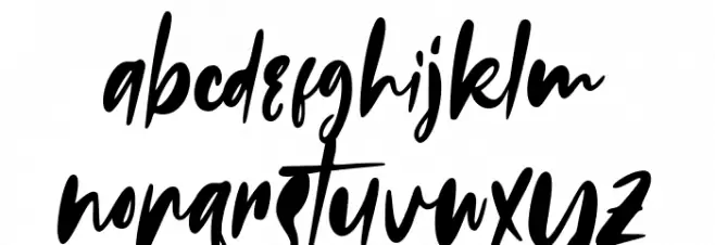 Russeline Schriftart Kleinbuchstaben