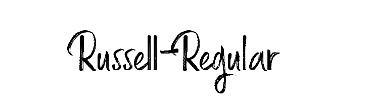 Russell-Regular  免费字体下载