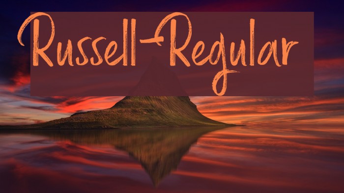 Russell-Regular Font examples