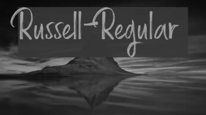 Russell-Regular Font examples