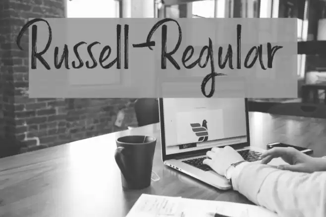 Russell-Regular Font examples
