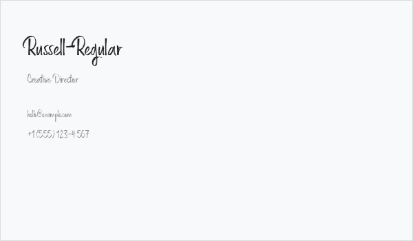 Russell-Regular Business Card