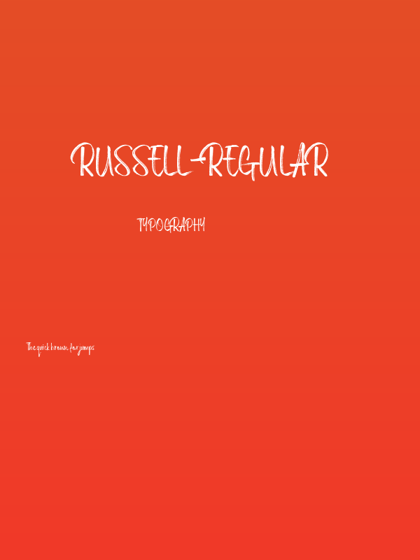 Russell-Regular Poster