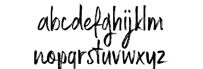 Russell-Regular Font LOWERCASE