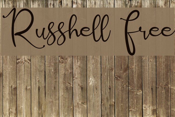 Russhell Free Font examples