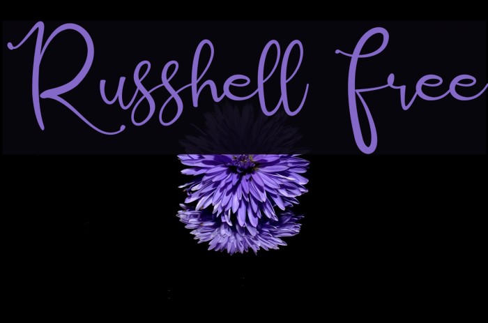 Russhell Free Font examples