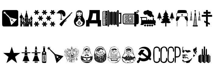 Russia Font LOWERCASE
