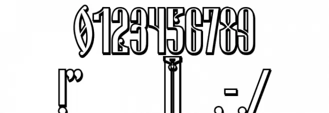 Russian Land Shadow Regular Font OTHER CHARS