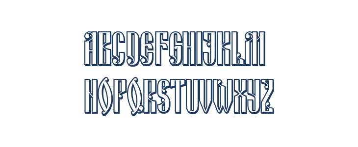 Russian Land Shadow Regular Lowercase