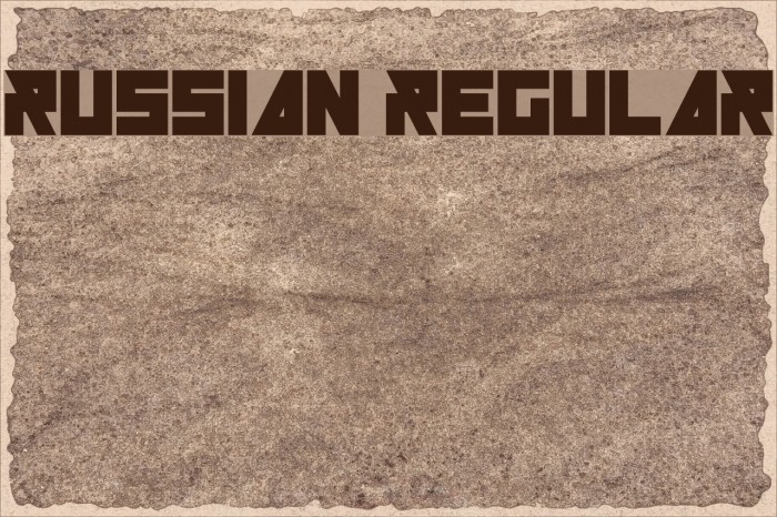 Russian Regular Font examples