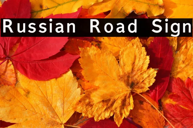 Russian Road Sign Example 1