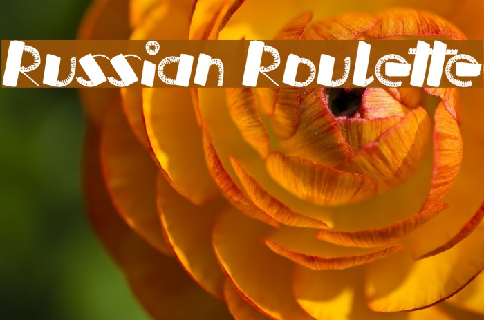 Russian Roulette Font examples