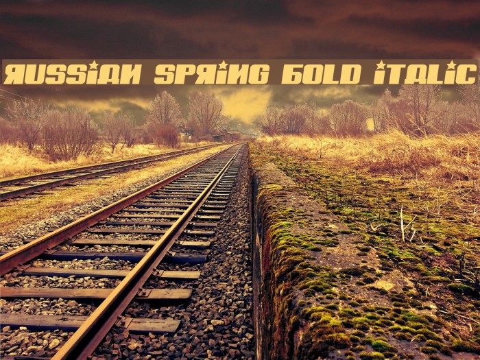 Russian Spring Bold Italic Font examples