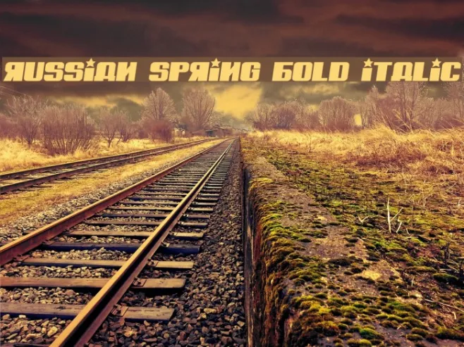 Russian Spring Bold Italic Example 2