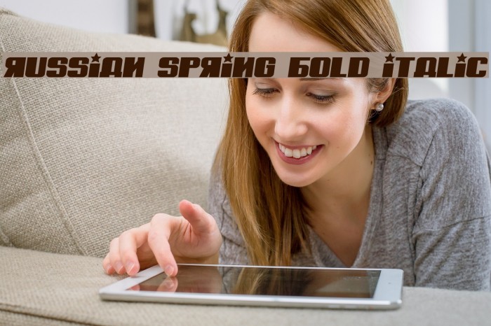 Russian Spring Bold Italic Font examples
