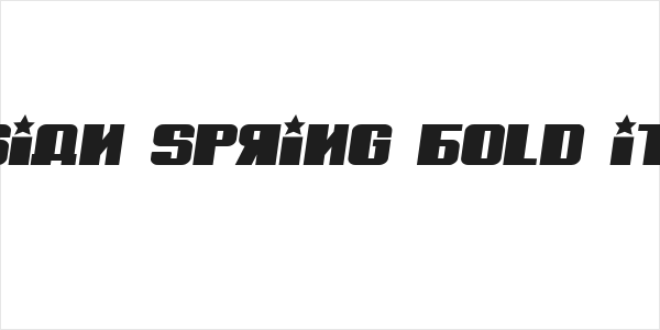 Russian Spring Bold Italic Logo