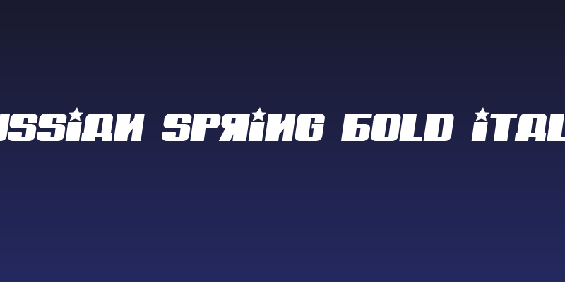 Russian Spring Bold Italic Social Header