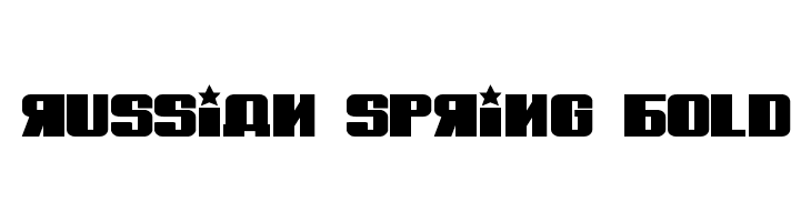 Russian Spring Bold  Free Fonts Download