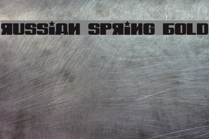 Russian Spring Bold Font examples