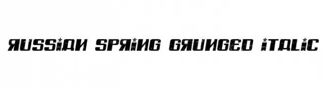 Russian Spring Grunged Italic  Fuentes Gratis Descargar