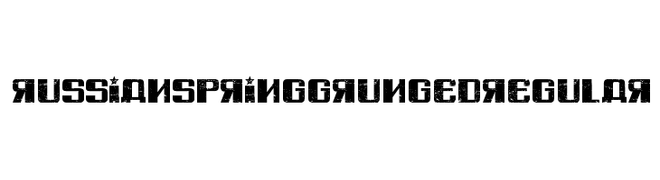 Russian Spring Grunged Regular Font
