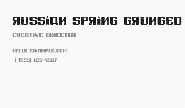 Russian Spring Grunged Regular Business Card