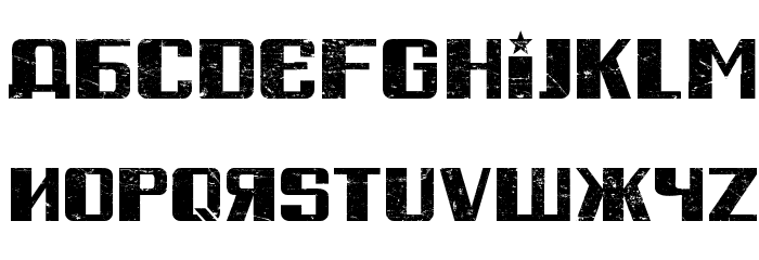 Russian Spring Grunged Regular Font LOWERCASE