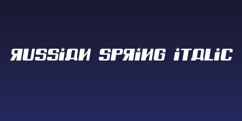 Russian Spring Italic Social Header