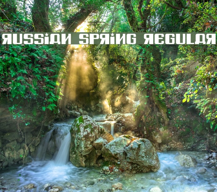 Russian Spring Regular Font examples
