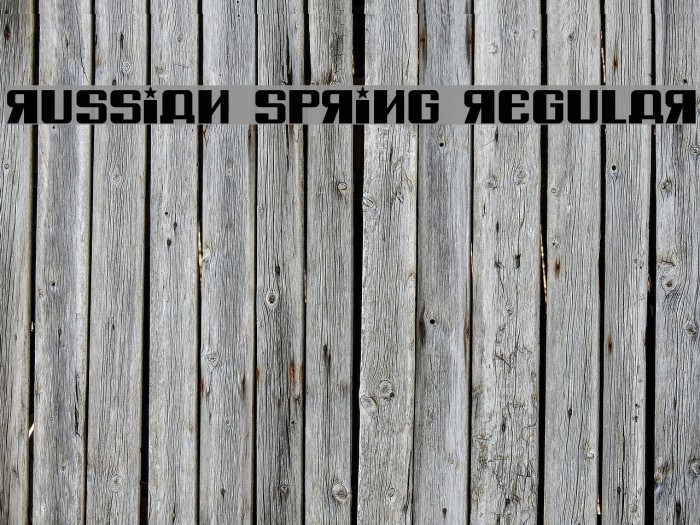 Russian Spring Regular Font examples