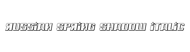 Russian Spring Shadow Italic  Frei Schriftart Herunterladen
