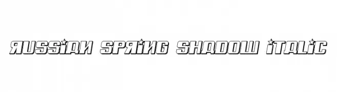 Russian Spring Shadow Italic  Fuentes Gratis Descargar