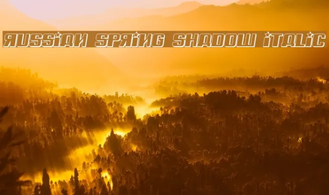 Russian Spring Shadow Italic Example 2