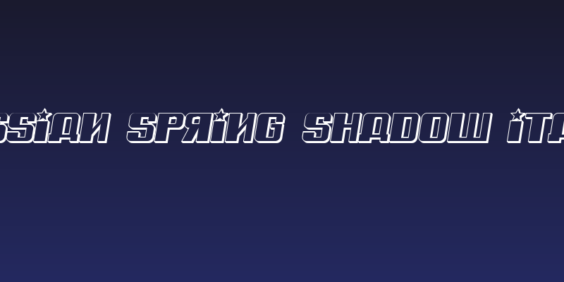 Russian Spring Shadow Italic Social Header
