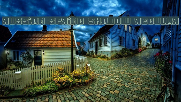 Russian Spring Shadow Regular Font examples