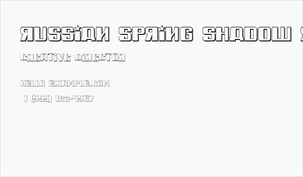 Russian Spring Shadow Regular Business Card