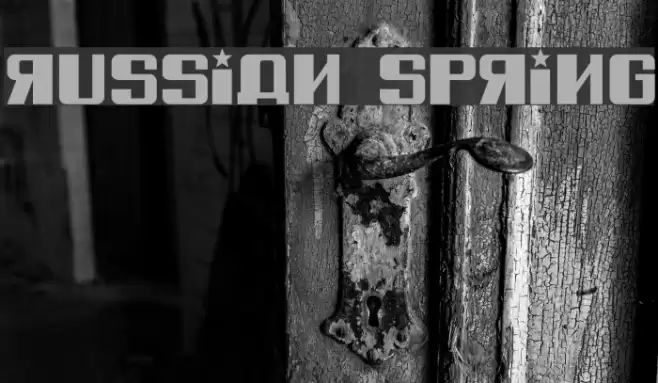 Russian Spring Font examples