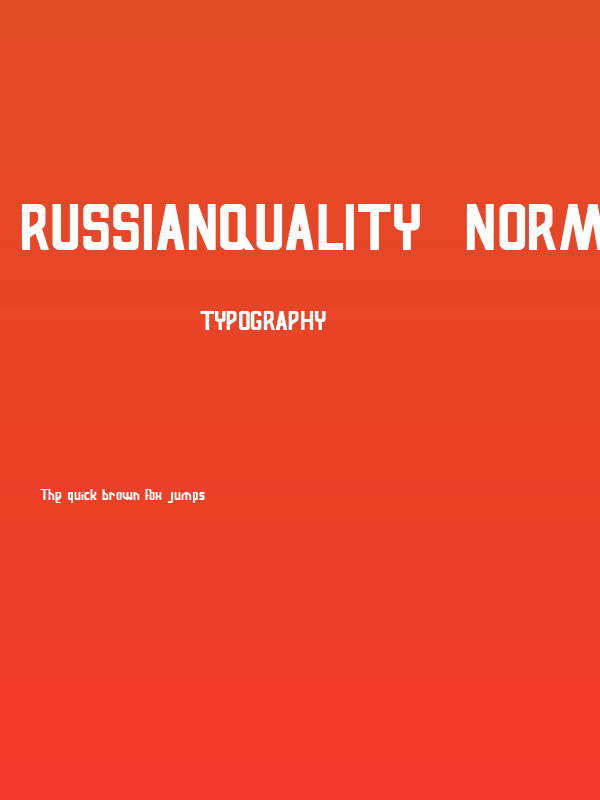 RussianQuality  Normal Poster