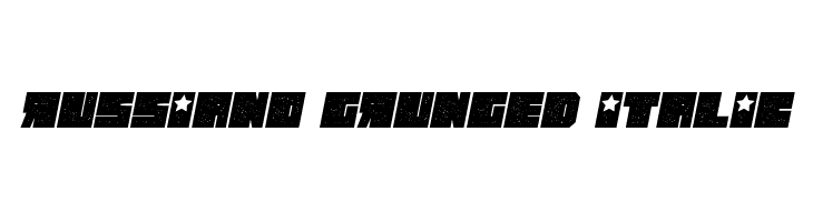Russiano Grunged Italic  font caratteri gratis